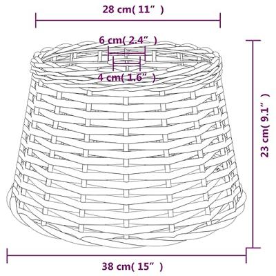 Plafondlampenkap 38x23 cm wicker bruin Plafondlampenkap 38x23 cm wicker bruin