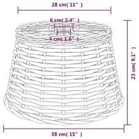 VidaXL Plafondlampenkap ø38x23 cm wicker wit - thumbnail