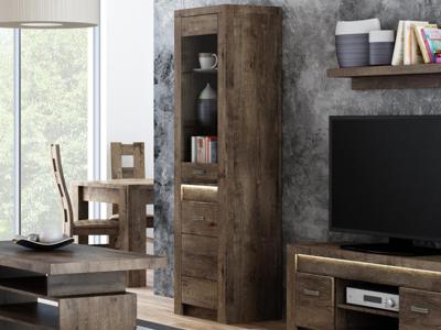 Kolomkast INDY 2 deuren donkere es met led Kolomkast INDY 2 deuren donkere es met led