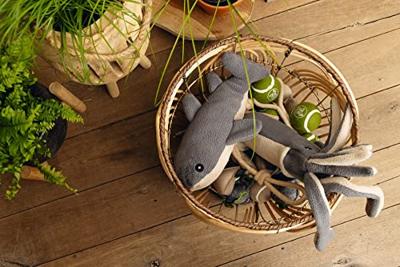 Beeztees Minus One hondenspeelgoed L: 33 cm B: 22 cm H: 8 cm grijs-beige walvishaai