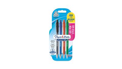 Paper Mate balpen Flexgrip Gel, blister van 4 geassorteerde stuks