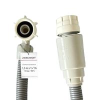 Kirchhoff Wasmachine veiligheidstaps toelopende toevoerslang, 3/4" IT x 1,5m x 3/4" IT, 10bar/90°C - 98657210 - thumbnail