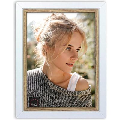 Haes Deco Houten Fotolijst Fevik in wit met bruin voor 1 foto 13x18 - SP11218