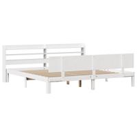 Bedframe met hoofdeinde zonder matras 180x200 cm wit - thumbnail