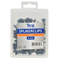 Spijkerclips zwart 6mm 100 stuks - thumbnail