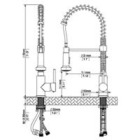Keukenmengkraan Aqua Splash Aloni 49.5 cm Flexibele Uitloop Chroom Aqua Splash - thumbnail
