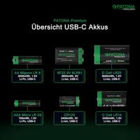 4 x AAA oplaadbare batterijen, USB-C aansluiting - 1,5V - 500mAh - thumbnail