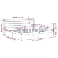 Bedframe zonder matras massief grenenhout 180x200 cm - thumbnail