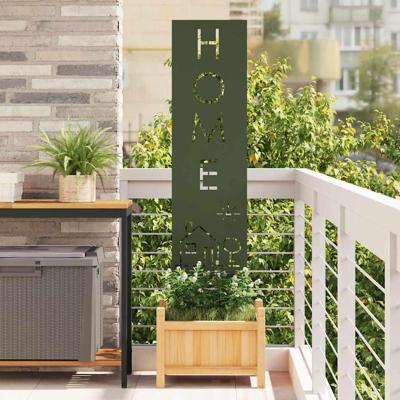 Tuin Privacy Screen Olijfgroen 32 x 140 cm Koudgewalst staal