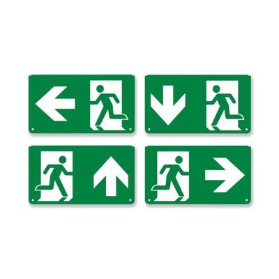 Vluchtwegsticker set voor Tumu noodverlichting - Richtingen boven/onder/links/rechts