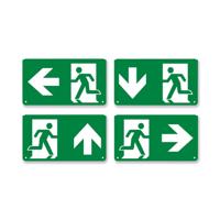 Vluchtwegsticker set voor Tumu noodverlichting - Richtingen boven/onder/links/rechts - thumbnail