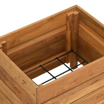 VidaXL Plantenbak verhoogd 50x40x38 cm gerecycled teakhout en staal