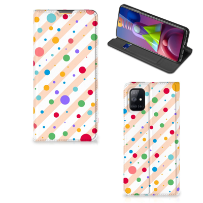 Samsung Galaxy M51 | Hoesje met Magneet | Dots Samsung Galaxy M51 | Hoesje met Magneet | Dots