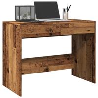 Bureau 101x50x76,5 cm bewerkt hout oud houtkleurig - thumbnail
