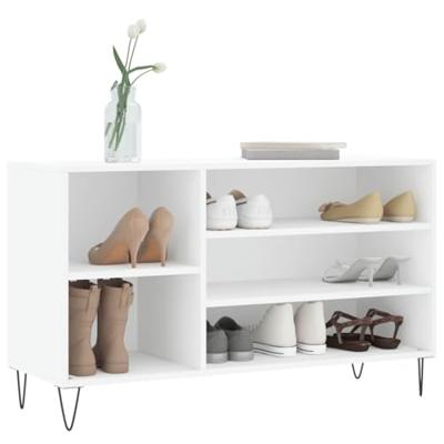 VidaXL Schoenenkast 102x36x60 cm bewerkt hout wit VidaXL Schoenenkast 102x36x60 cm bewerkt hout wit