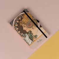Alphonse Mucha Notitieboek A5 Feather - thumbnail