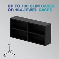 Glorious CD Box 180 CD meubel, zwart - thumbnail