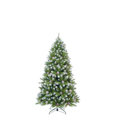 Black Box Trees Pinyon kerstboom besneeuwd met dennenappels blauwgroen 185cm
