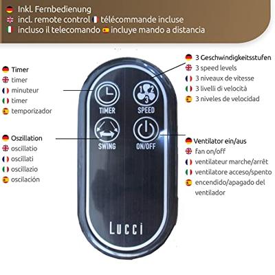 Lucci Air Wandventilator Breeze Wit Ø 46cm incl. Afstandsbediening