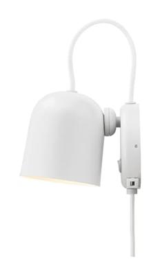 Wandlamp slaapkamer wit/ lichtgrijs &apos;Angle&apos; GU10 verstelbaar schakelaar DFTP