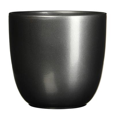 Bloempot Pot rond es/13 tusca 14 x 14.5 cm antraciet Mica - Mica decorations