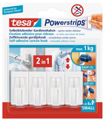 tesa POWERSTRIPS® Vario gordijnhaak Wit Inhoud: 4 stuk(s) tesa POWERSTRIPS® Vario gordijnhaak Wit Inhoud: 4 stuk(s)