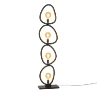 Ylumen Vloerlamp Pebble 4 lichts H 165 cm mat zwart - thumbnail