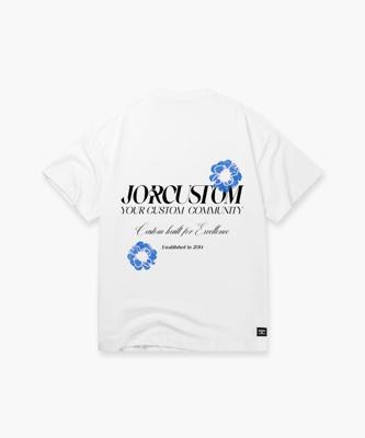 Jorcustom Flowers Loose Fit T-Shirt Heren Wit - Maat M - Kleur: Wit | Soccerfanshop