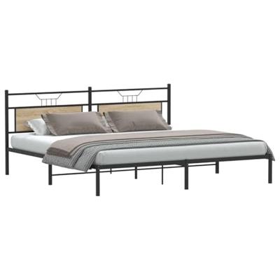 Bedframe zonder matras 193x203cm spaanplaat sonoma eikenkleurig Bedframe zonder matras 193x203cm spaanplaat sonoma eikenkleurig