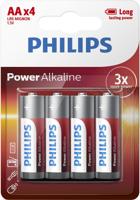 Philips Power LR6 AA batterij (penlite) Alkaline 1.5 V 4 stuk(s) - thumbnail