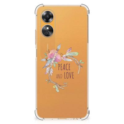 OPPO A17 Stevig | Bumper Hoesje | Boho Text