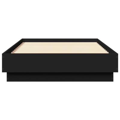 Bedframe met LED-verlichting zwart 75x190 cm Bedframe met LED-verlichting zwart 75x190 cm