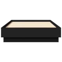 Bedframe met LED-verlichting zwart 75x190 cm - thumbnail