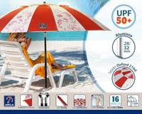 Strandparasol Rood Ø 220 cm SPF50+ Navy - thumbnail