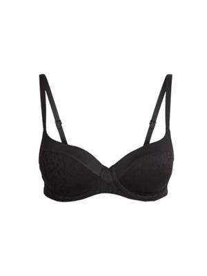 T-shirt Beugel Bh - voorgevormd - Norah - T-shirt bh met brede bh band - 75B - Zwart - 75B - 75B - 75B - 75B - 75B - 75B - 75B