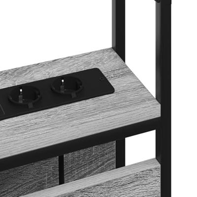 Opberghoofdbord met hoofdeinde met opslag Grijs sonoma 200 cm Bewerkt hout Opberghoofdbord met hoofdeinde met opslag Grijs sonoma 200 cm Bewerkt hout