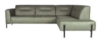 LABEL51 Hoekbank 'Napoli' Rechts, Micro Suede, kleur Groen - thumbnail