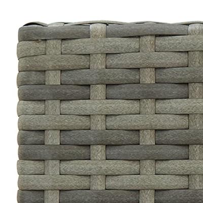 Barkrukken 4 st poly rattan grijs