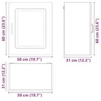 Keukenwandkast Kalmar bewerkt hout wit - thumbnail