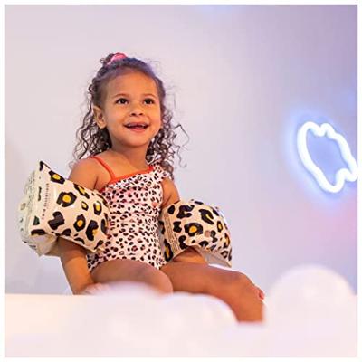 Beige Panterprint Baby Zwembandjes 0-2 Jaar