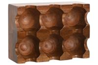 Eierdop Home ESPRIT Natuurlijk Acacia 15 x 10 x 4 cm - thumbnail