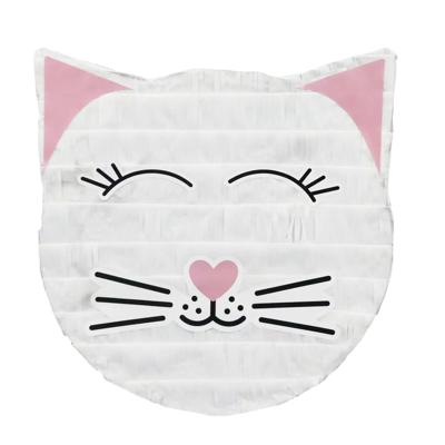 Pinata van papierA - Kat/Poes thema - 33 x 34 cm - Feestartikelen Verjaardag - Pinatas