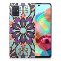 Samsung Galaxy A71 | TPU Case | Purple Flower - thumbnail