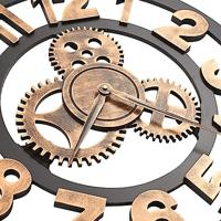 VidaXL Wandklok 58 cm metaal goudkleurig en zwart - thumbnail