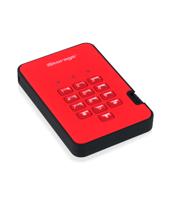 iStorage diskAshur2 SSD 8TB Rood - Veilige draagbare Solid State Drive - Beveiligd met een wachtwoord - Stofdicht en waterdicht - Hardwarematige versleuteling - thumbnail