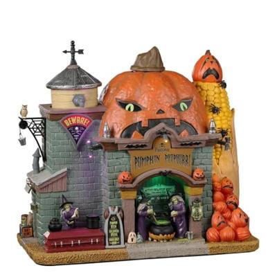 Lemax poison pumpkin potpourri huisje Spooky Town met rook effecten 2022