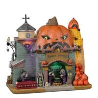 Lemax poison pumpkin potpourri huisje Spooky Town met rook effecten 2022 - thumbnail