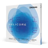 D&apos;Addario H510 3/4M Helicore Cello String Set 3/4 Scale,Medium Tension Cello Snaren Set - thumbnail