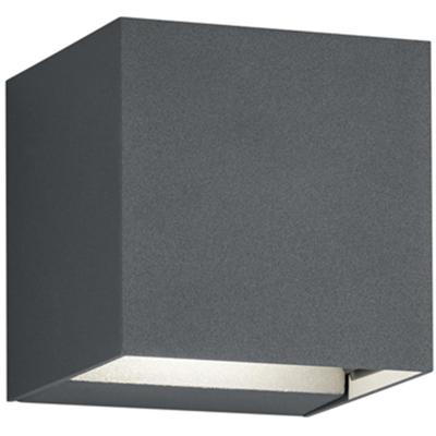 LED Tuinwandlamp 6W 3000K Vierkant Mat Antraciet Aluminium