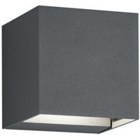 LED Tuinwandlamp 6W 3000K Vierkant Mat Antraciet Aluminium - thumbnail